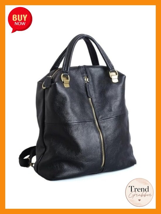 Handbags - Genuine Leather Backpack Purse Women Laptop Crossbody Shoulder Bag
